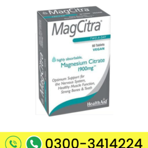 HealthAid MagCitra – Magnesium Citrate 1900mg (60 Tablets)