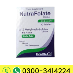 NutraFolate 1000µg – Bio-Active Folic Acid by HealthAid (30 Tablets)